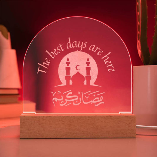 Ramadan Kareem Engraved Acrylic Dome Plaque